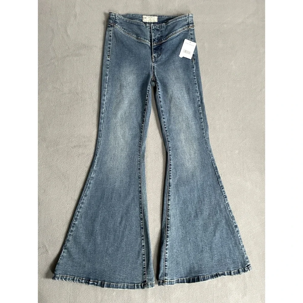 Free People We the Free Dawn Blue Flair Jeans New! 29x31‎ Stretch